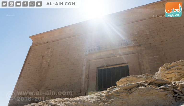 تعامد أشعة الشمس على معبد قارون في مدينة الفيوم المصرية جنوب غرب القاهرة قصر قارون بالفيوم جنوب غرب القاهرة