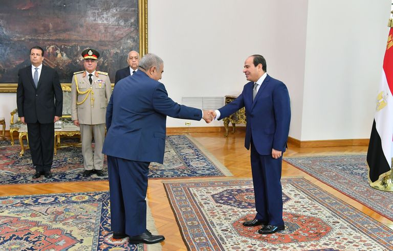 رئيس المحكمة الدستورية المصرية الجديد خلال أداء اليمين