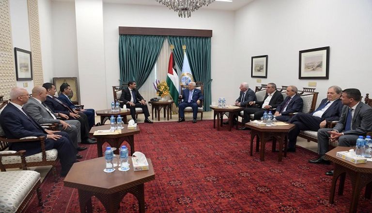 لقاء الوفد الأمني المصري في رام الله مع الرئيس الفلسطيني 