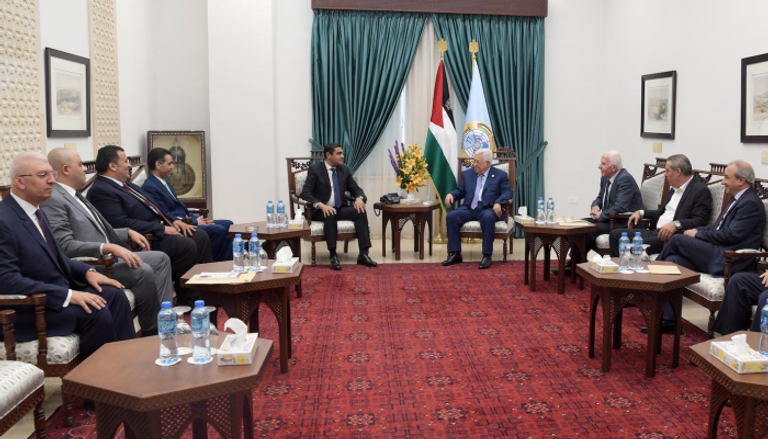 لقاء الوفد الأمني المصري في رام الله مع الرئيس الفلسطيني 