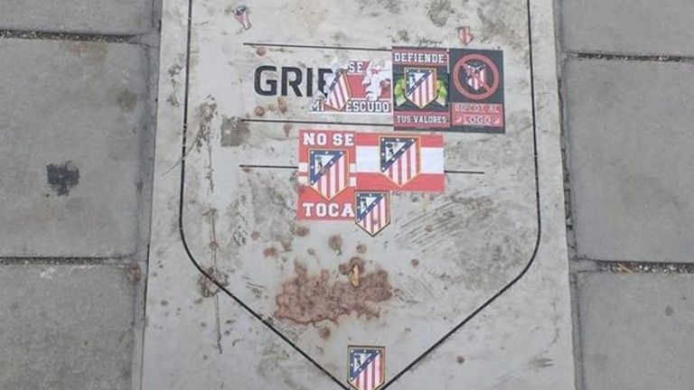 لوحة أنطوان جريزمان في ملعب أتلتيتكو مدريد أنطوان جريزمان