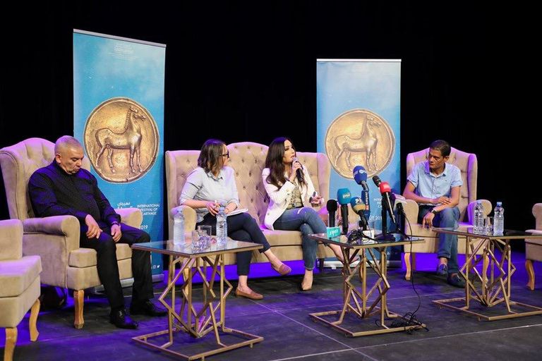 لطيفة خلال المؤتمر الصحفي