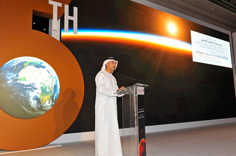 جانب من الاحتفال بالذكرى الـ5 لتأسيس وكالة الإمارات للفضاء