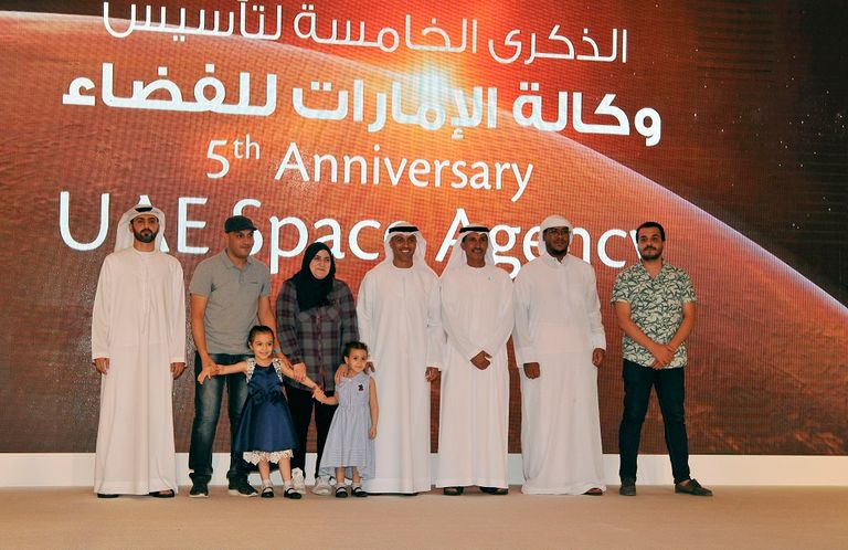 جانب من الاحتفال بالذكرى الـ5 لتأسيس وكالة الإمارات للفضاء