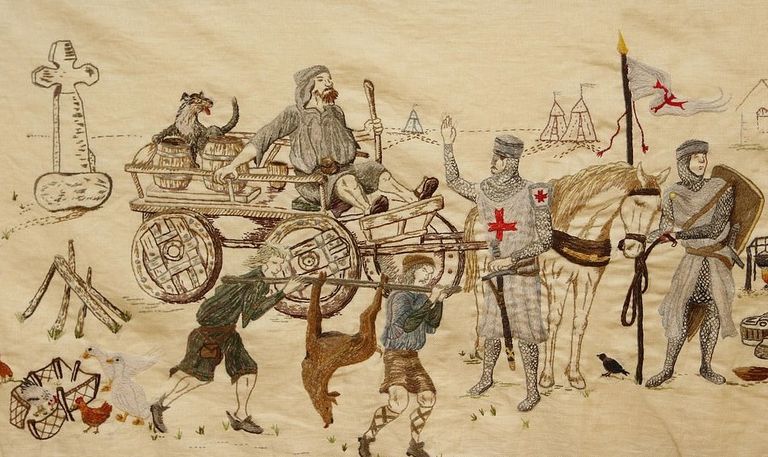 نسيج مصنوع يدوياً يجسد 64 مليون عام من تاريخ مدينة رويستون