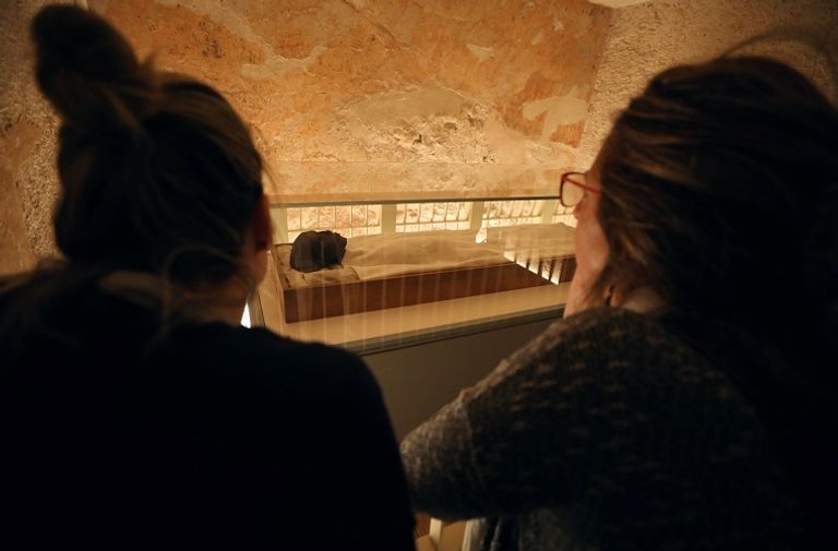 التابوت المذهب للملك توت عنخ آمون - أرشيفية