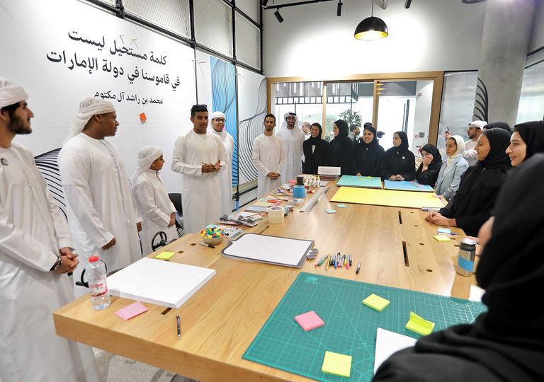 جانب من كلمة نورة الكعبي خلال الجلسات