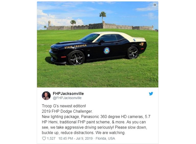 دودج تشالنجر 2019 تنضم لشرطة فلوريدا الأمريكية