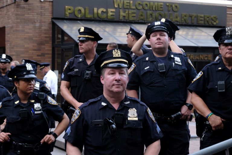 جانب من الاحتجاجات في شوارع نيويورك