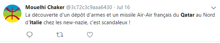 الصاروخ القطري الذي عثرت عليه الشرطة الإيطالية