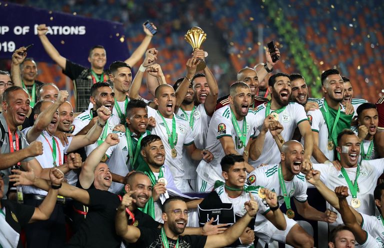 منتخب الجزائر يحتفل بلقب كأس أمم أفريقيا