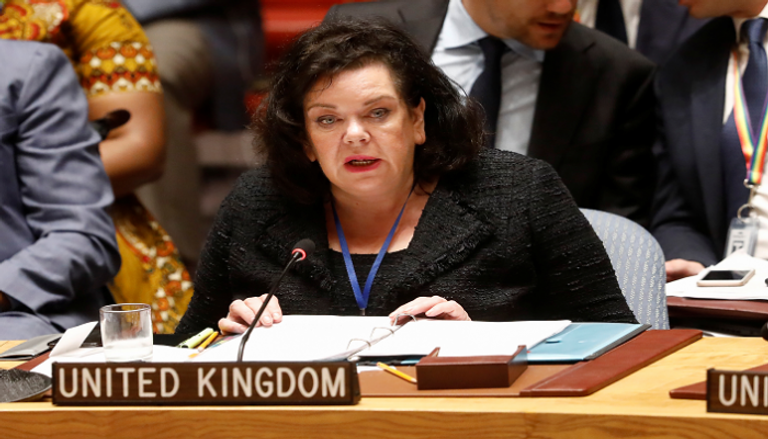 السفيرة كارين بيرس مندوبة بريطانيا في مجلس الأمن
