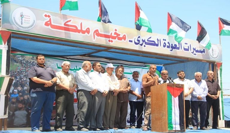 مسيرة للشاحنات انطلقت شرق غزة تطالب برفع الحصار عن القطاع