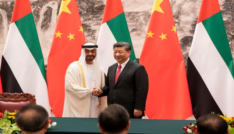 ولي عهد الإمارات والرئيس الصيني شهدا مراسم التوقيع