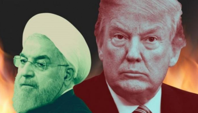 الرئيس الأمريكي دونالد ترامب ونظيره الإيراني 