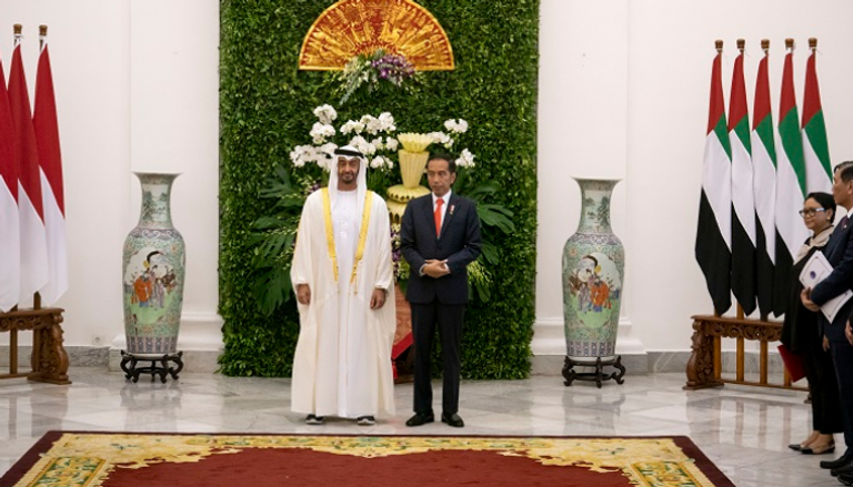 الشيخ محمد بن زايد آل نهيان والرئيس الإندونيسي