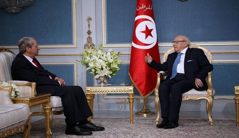 الناصر في لقاء سابق مع الرئيس الراحل السبسي