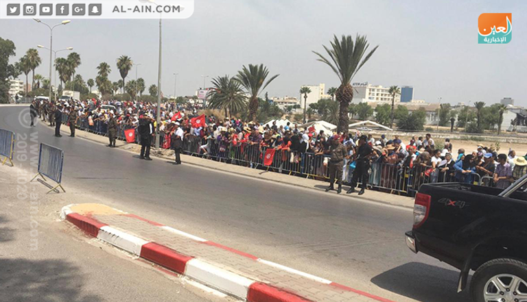 مراسم تشييع جثمان الرئيس التونسي الراحل الباجي قايد السبسي