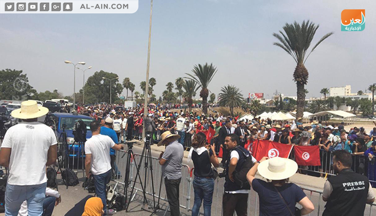 مراسم تشييع جثمان الرئيس التونسي الراحل الباجي قايد السبسي