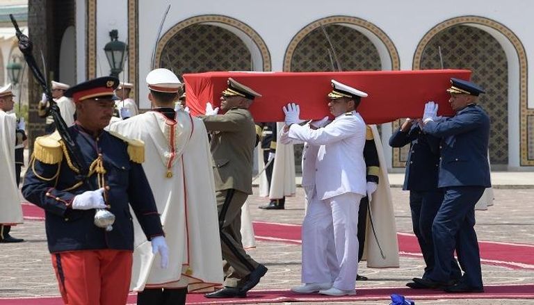 مراسم تشييع جثمان الرئيس التونسي الراحل الباجي قايد السبسي