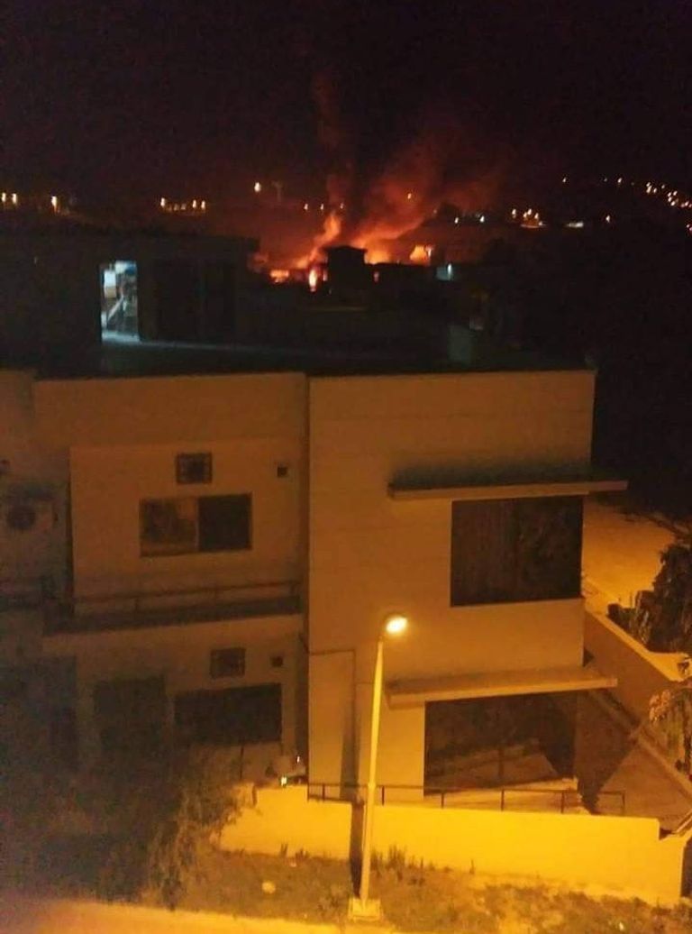 صورة متداولة لموقع تحطم الطائرة الباكستانية