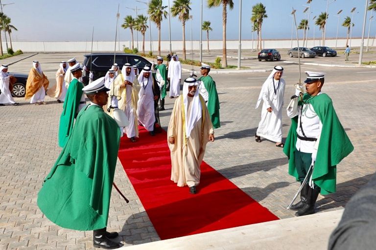 وفد الإمارات يصل إلى مقر تنصيب الغزواني جانب من تنصيب الرئيس الموريتاني المنتخب محمد ولد الغزواني