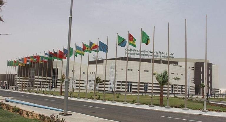 قصر المرابطون حيث تقام فعاليات التنصيب جانب من تنصيب الرئيس الموريتاني المنتخب محمد ولد الغزواني