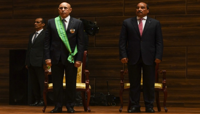 الرئيس الموريتاني السابق محمد ولد عبدالعزيز والمنتخب محمد ولد الغزواني