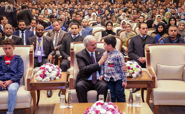 المشير حفتر في الملتقى الاول لمستقبل شباب ليبيا