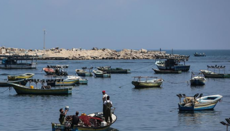 قوارب صيد في ميناء غزة- أرشيفية