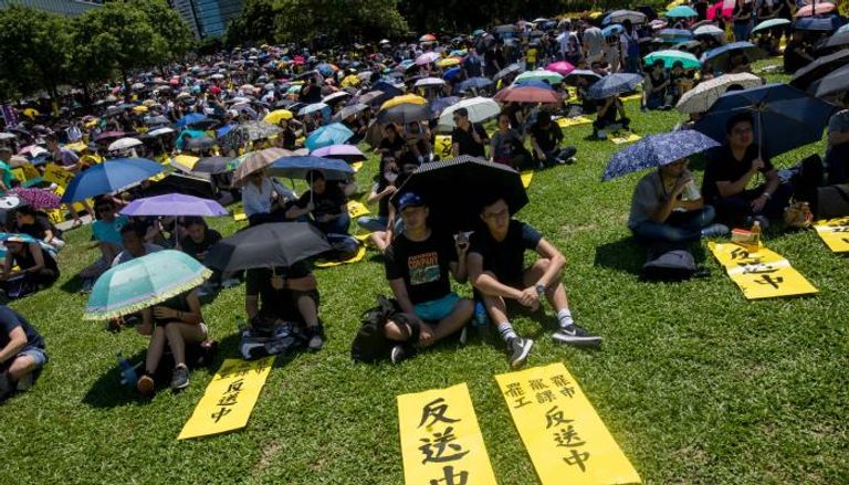 احتجاجات هونج كونج مستمرة منذ 9 أسابيع