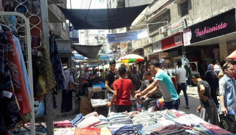 شارع تجاري في قطاع غزة- أرشيفية