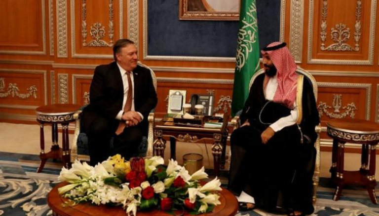 لقاء سابق بين الأمير محمد بن سلمان ووزير الخارجية الأمريكي