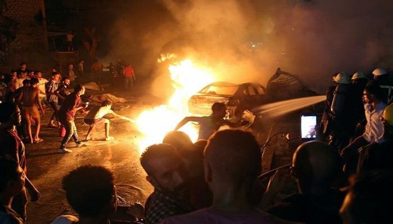 جانب من الحادث الإرهابي بوسط القاهرة - رويترز
