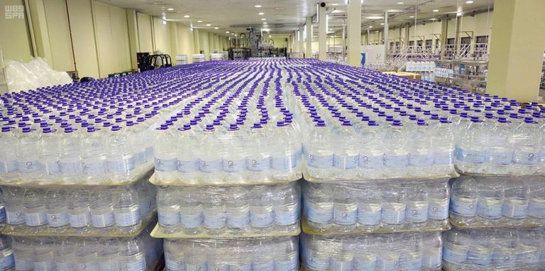 إحدى مراحل مشروع سقيا زمزم