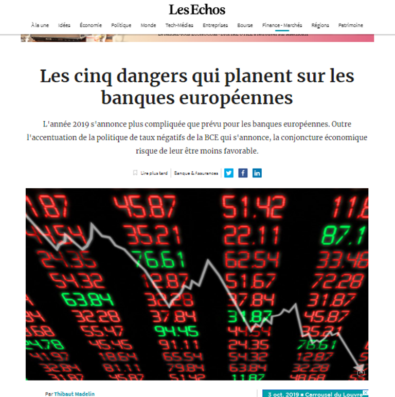 مخاطر تواجه البنوك الأوروبية