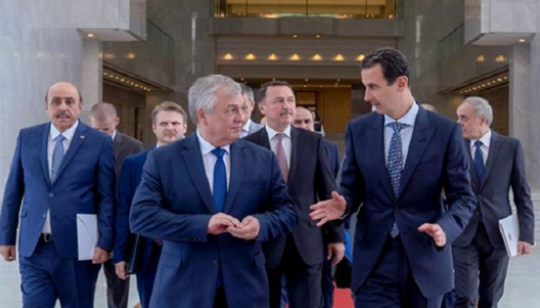 الرئيس السوري خلال استقبال المبعوث الروسي - أرشيفية