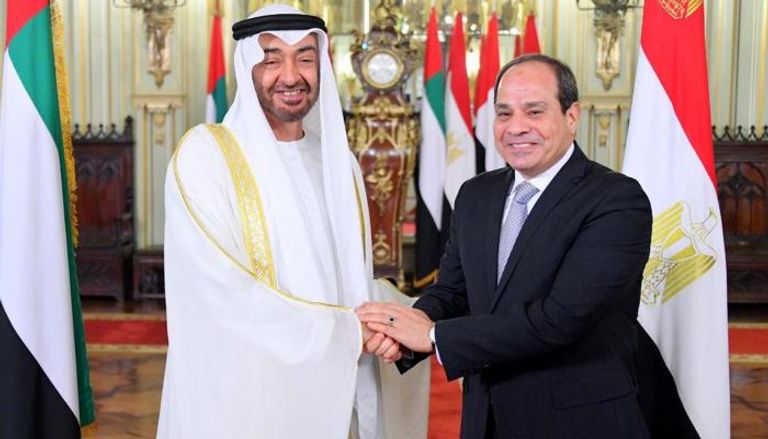 الشيخ محمد بن زايد في لقاء سابق مع الرئيس المصري - أرشيفية