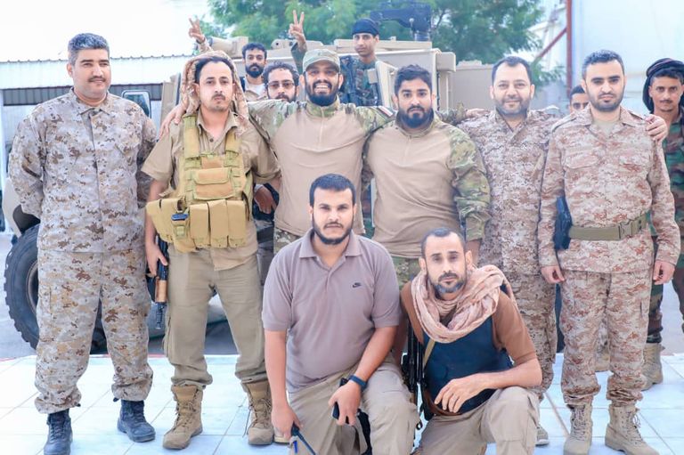 نائب رئيس المجلس الانتقالي الجنوبي أثناء الزيارة