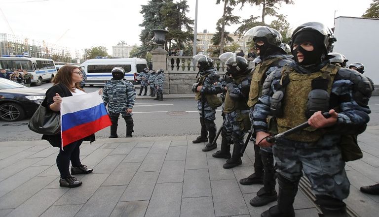 جانب من المظاهرات في موسكو