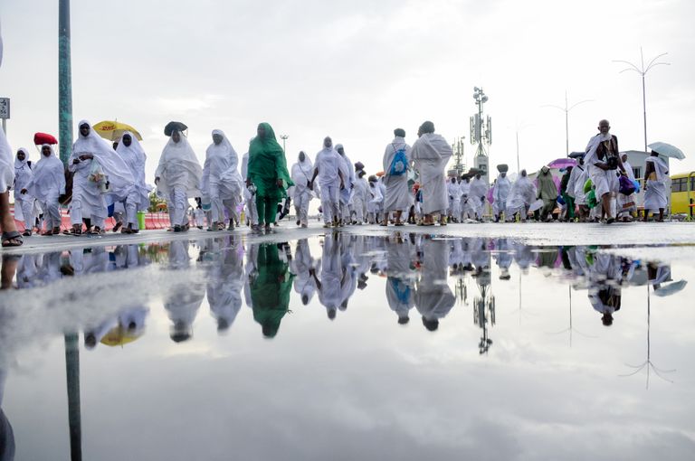 المسجد الحرام شهد هطول أمطار غزيرة