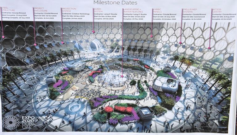 الشيخ محمد بن راشد آل مكتوم يزور موقع إكسبو 2020 دبي