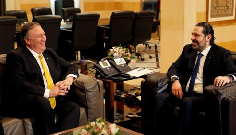لقاء سابق بين سعد الحريري ومايك بومبيو في بيروت