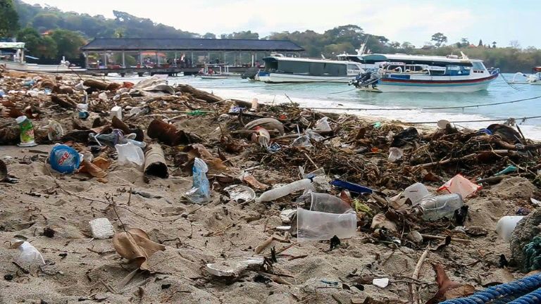 البلاستيك يلوّث شواطئ جزيرة بالي البلاستيك يهدد الحياة البحرية
