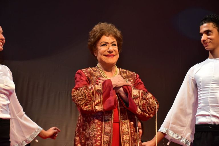 الفنانة القديرة سميحة أيوب أثناء تكريمها