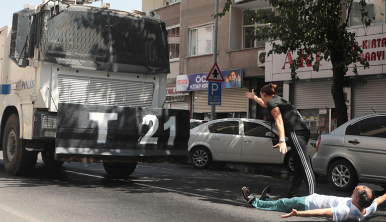 جانب من مظاهرات الأتراك في ديار بكر 