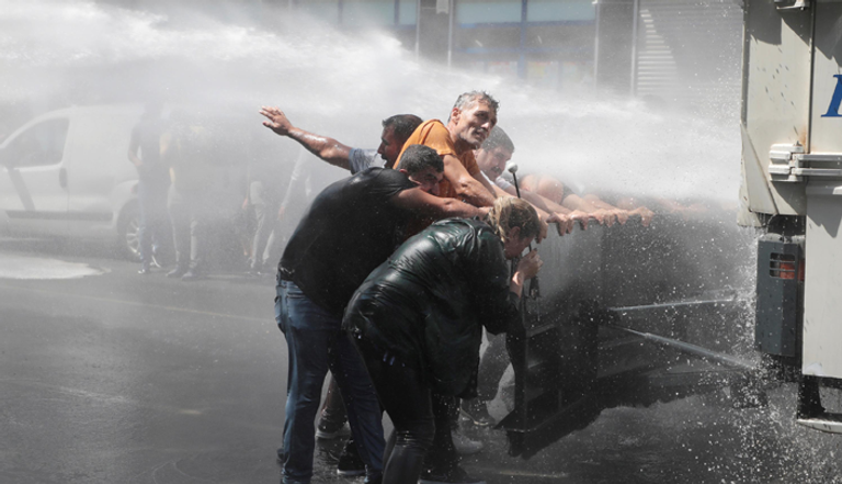 جانب من مظاهرات الأتراك في ديار بكر 