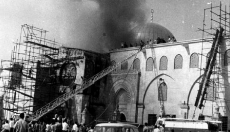  حريق المسجد الأقصى- أرشيفية