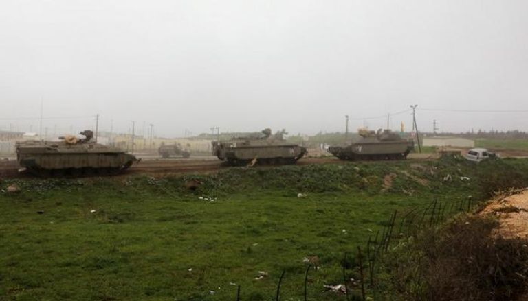 معدات عسكرية إسرائيلية بالجولان المحتل