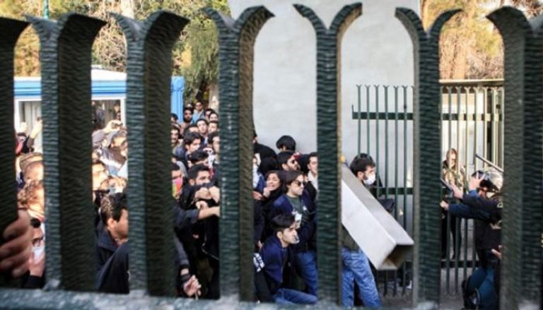 مظاهرة لطلاب جامعة طهران في ديسمبر 2017 - راديو فردا
